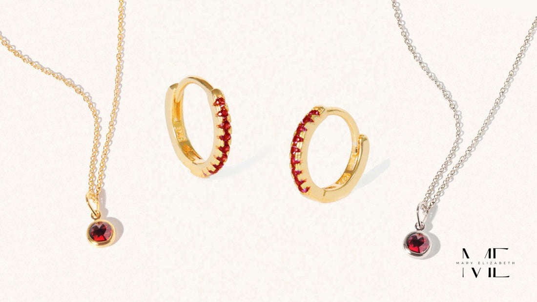 Garnet Birthstone Jewellery - The most beautiful gift for January babes - M. Elizabeth