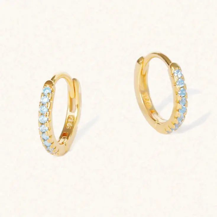 March birthstone aquamarine earrings