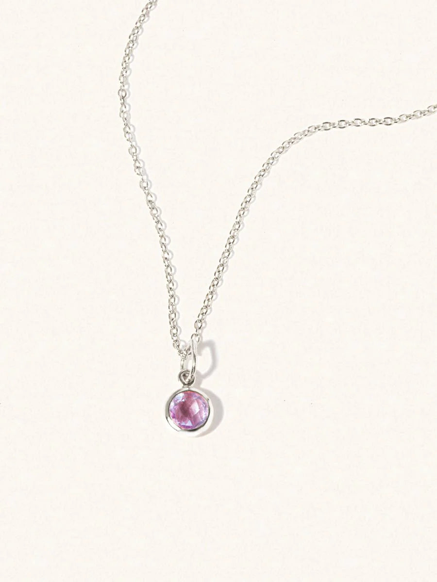 sterling silver amethyst birthstone necklace