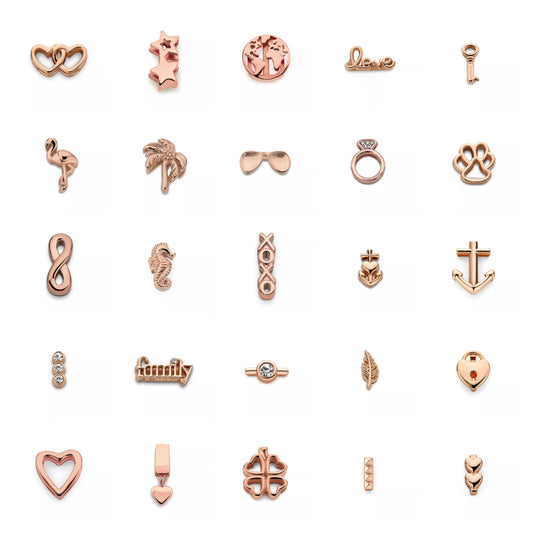 Rose Gold Mesh charms