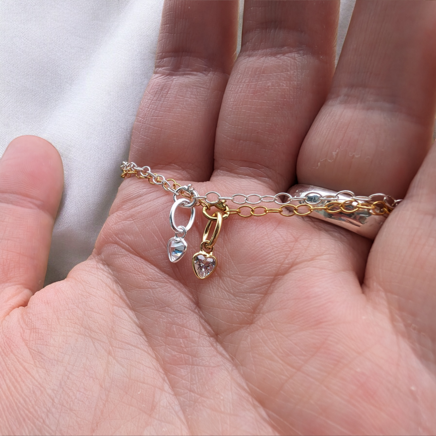 Love links permanent bracelet charms