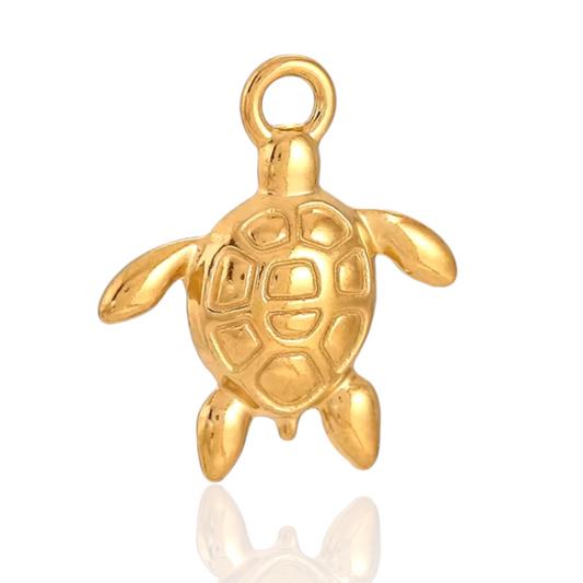 Gold turtle charm