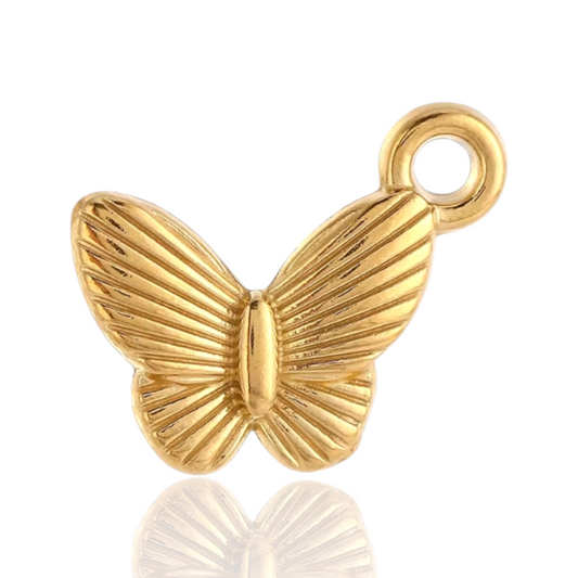 Gold butterfly charm