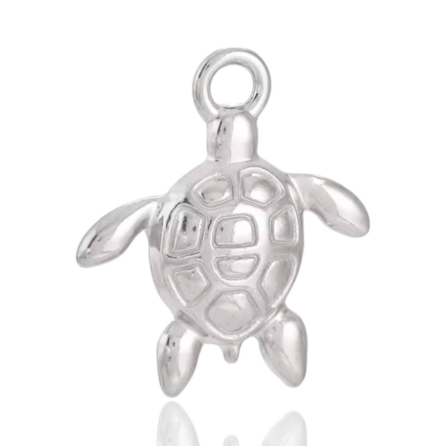 Silver turtle charm