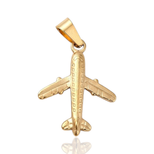 Gold aeroplane charm