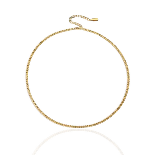 Gold Curb chain necklace