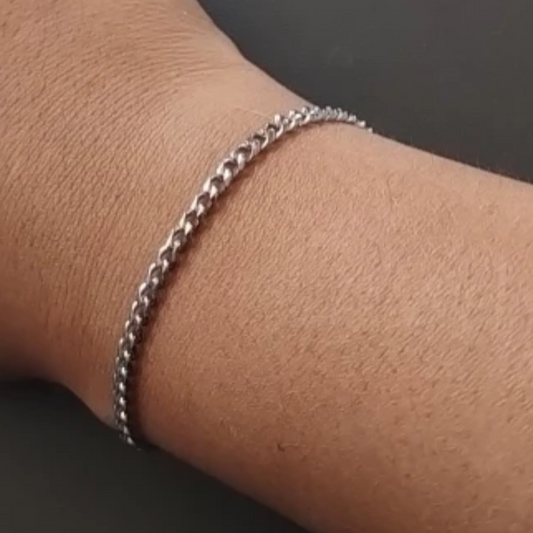 Silver Curb chain bracelet