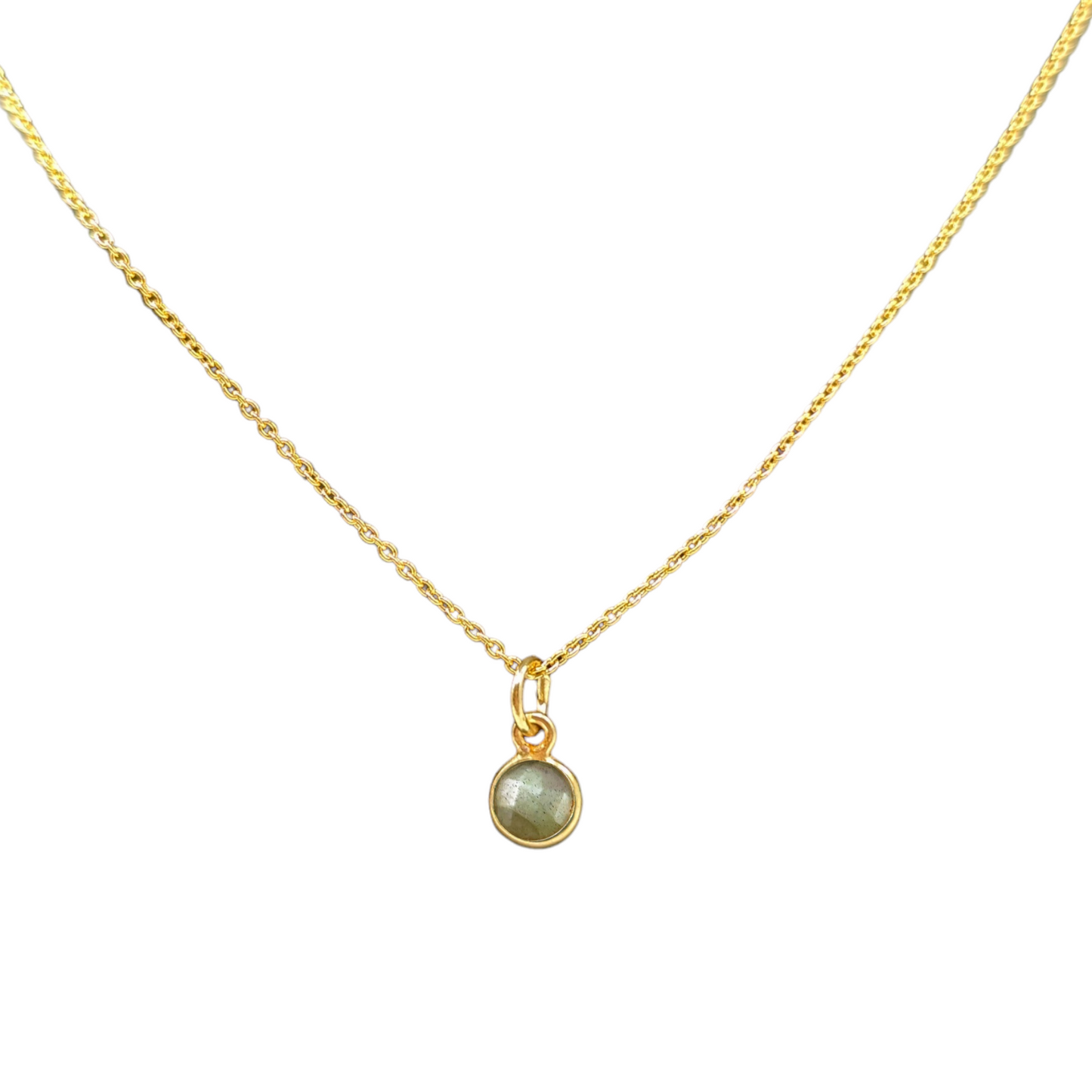Gold birthstone necklace