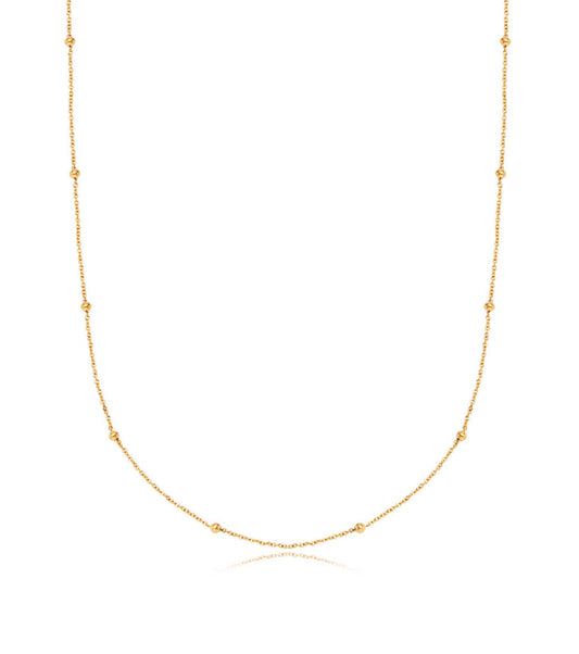 Gold bubble chain necklace