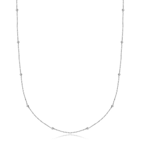 Silver bubble chain necklace