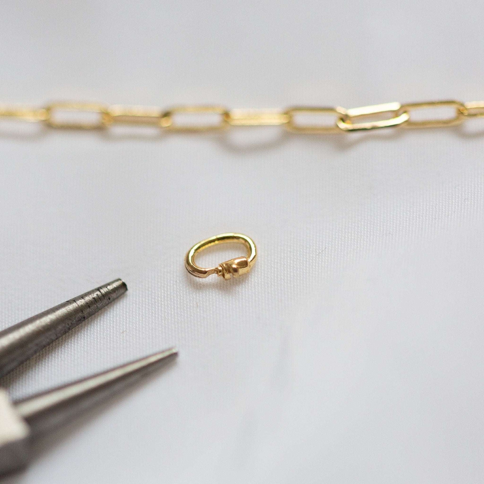 Couples permanent bracelet kit gold paperclip chain - M. Elizabeth Jewellery