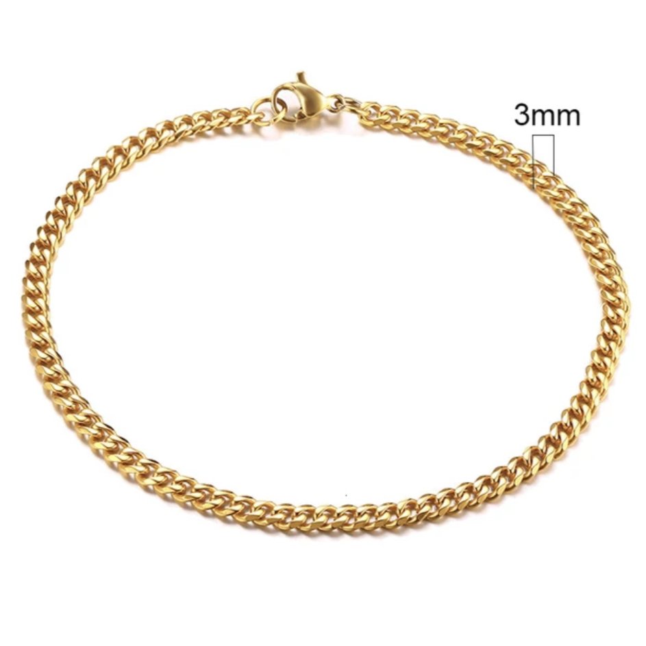 Gold Curb chain bracelet - M. Elizabeth Jewellery