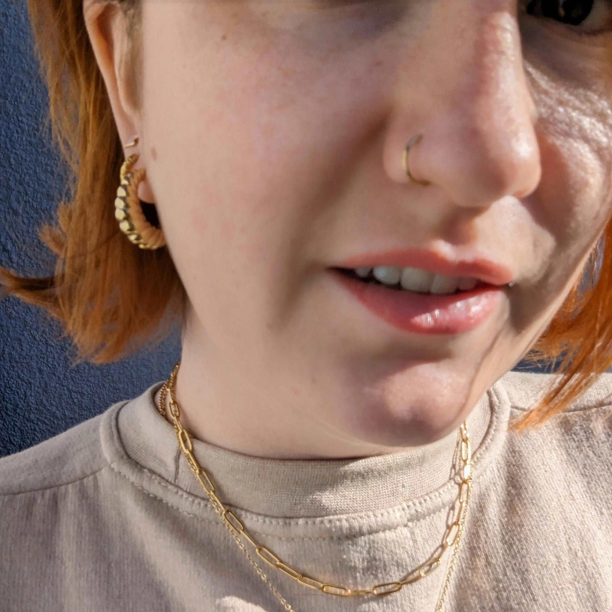 Gold paperclip chain necklace - M. Elizabeth