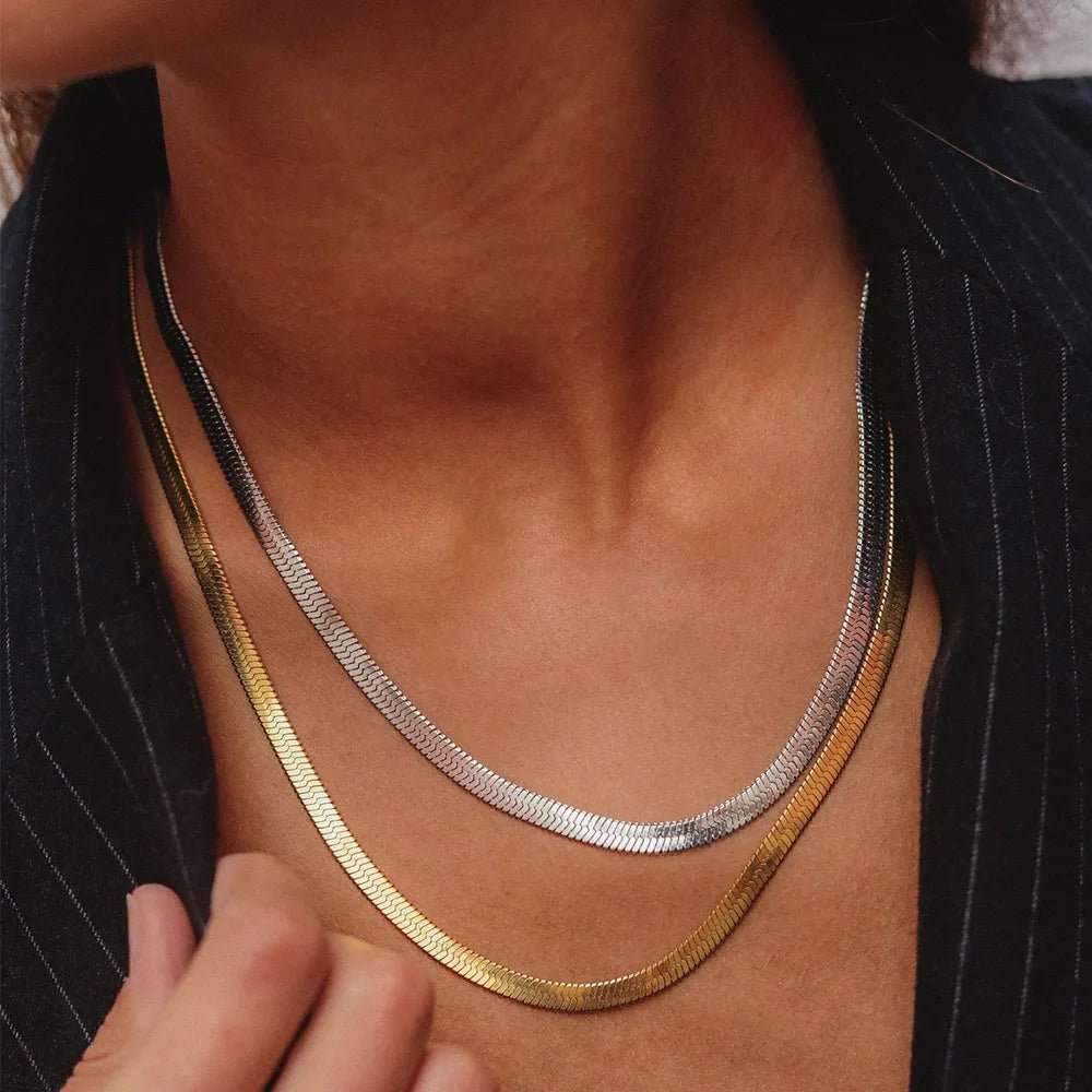 Silver Snake Chain Necklace - M. Elizabeth