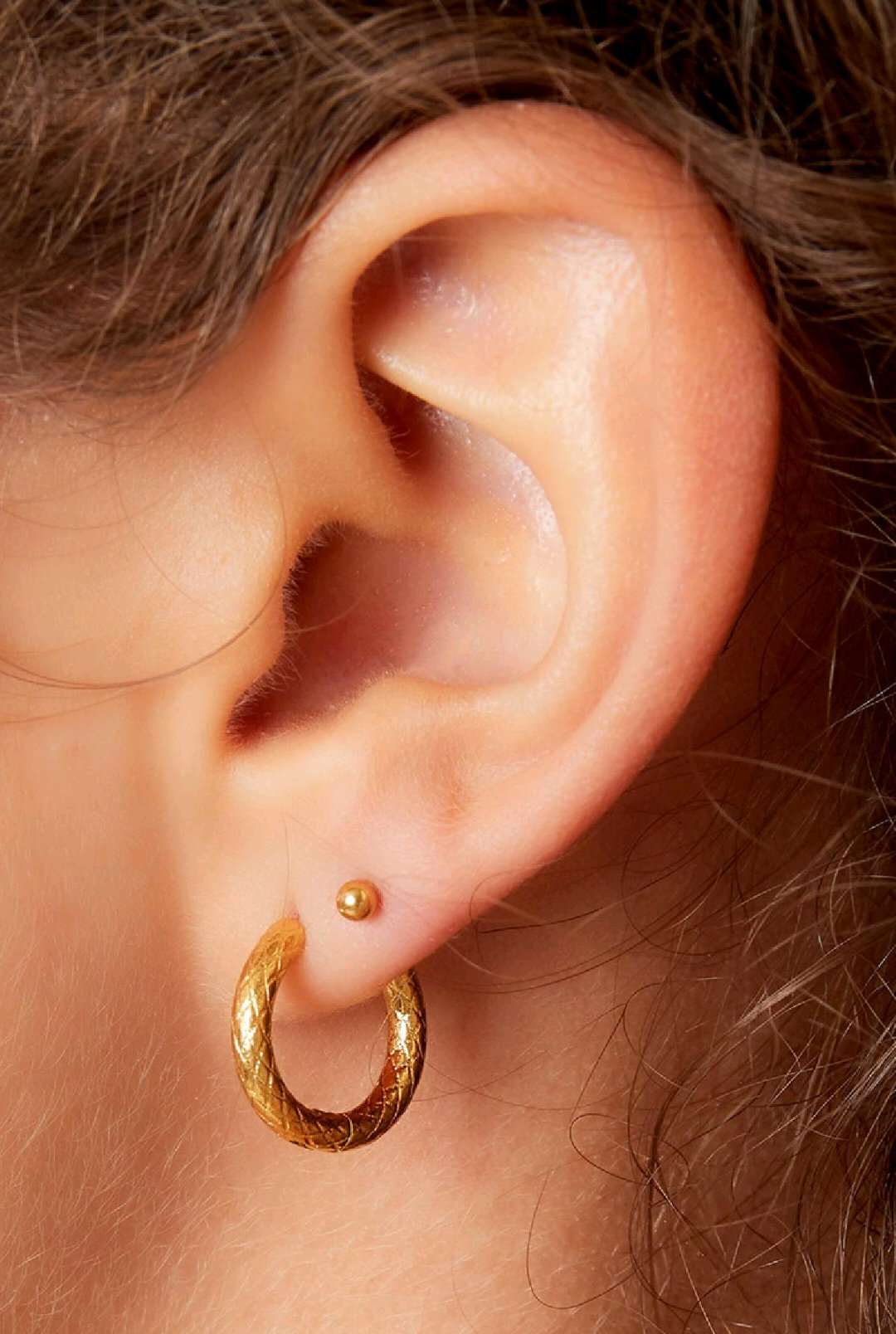 Snakeskin gold hoop earrings - M. Elizabeth