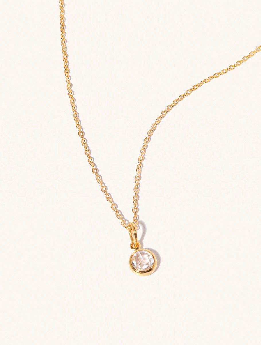 Gold Vermeil birthstone necklace - M. Elizabeth